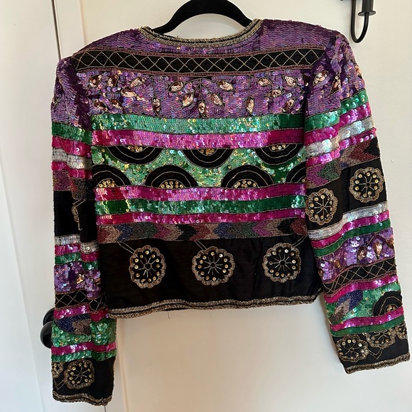 VINTAGE Deadstock Lawrence Kazar Silk Beaded Jacket - Picture 8 of 8